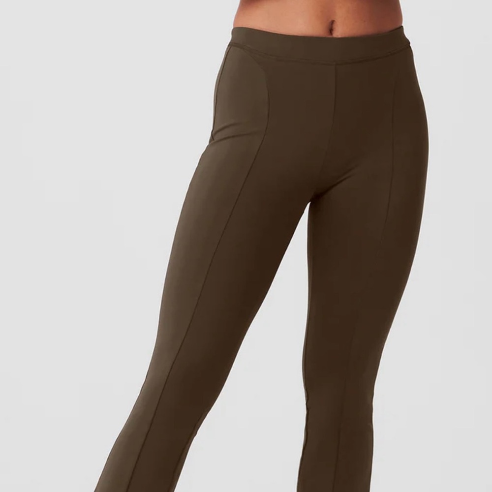 ALO Yoga High-Waist Zip It Flare Leggings - Espresso